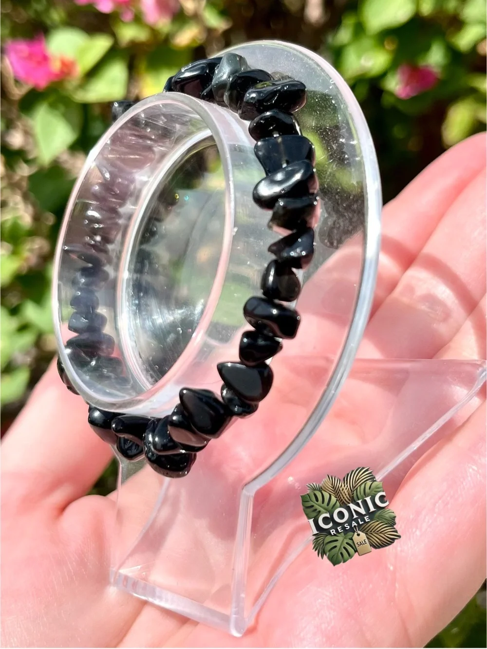 Obsidian Chip Bracelet NWOT